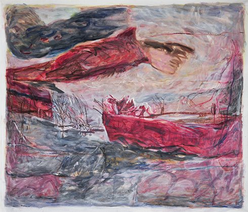 Le voyage de Nils - Tableau à l'huile - Danièle Aubert-Schmitt - Toulouse